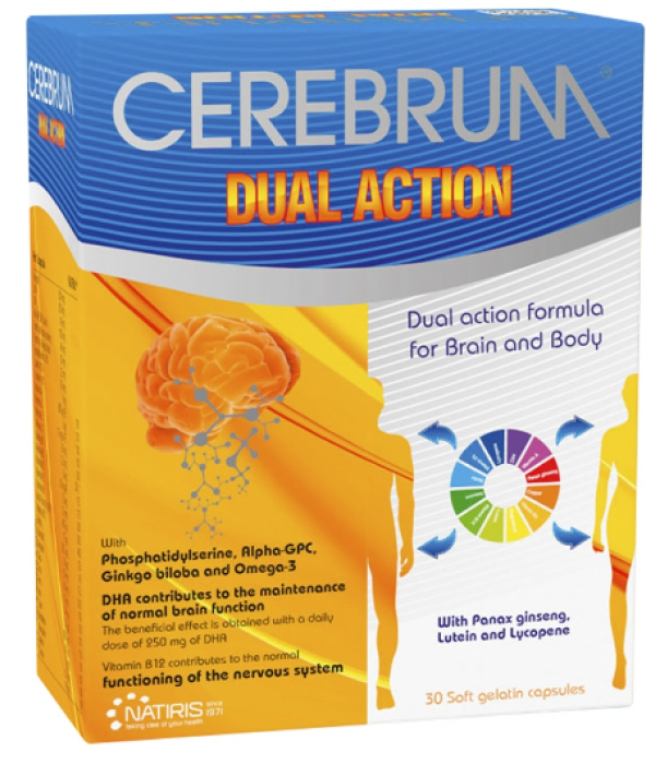 Cerebrum Dual Action - 30 Cápsulas - Natiris